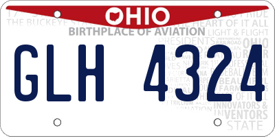 OH license plate GLH4324