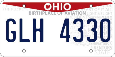 OH license plate GLH4330