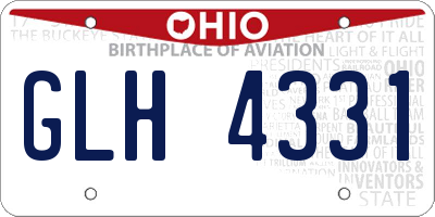 OH license plate GLH4331