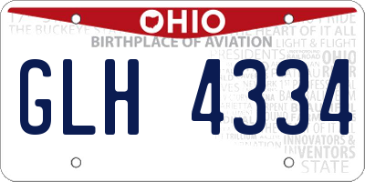 OH license plate GLH4334