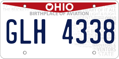 OH license plate GLH4338