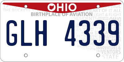 OH license plate GLH4339