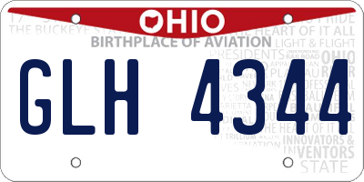 OH license plate GLH4344