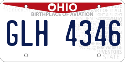 OH license plate GLH4346
