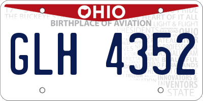 OH license plate GLH4352