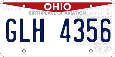 OH license plate GLH4356