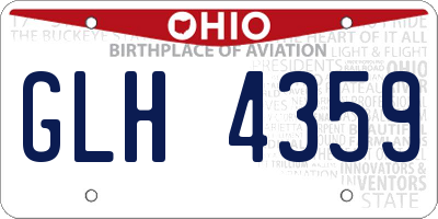 OH license plate GLH4359