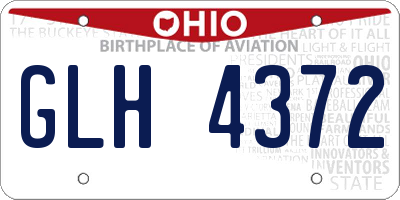 OH license plate GLH4372