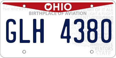 OH license plate GLH4380