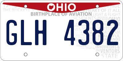OH license plate GLH4382