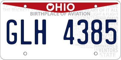 OH license plate GLH4385