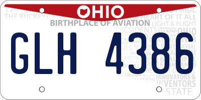 OH license plate GLH4386