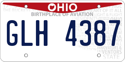 OH license plate GLH4387