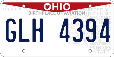 OH license plate GLH4394