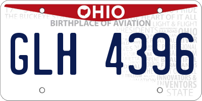 OH license plate GLH4396
