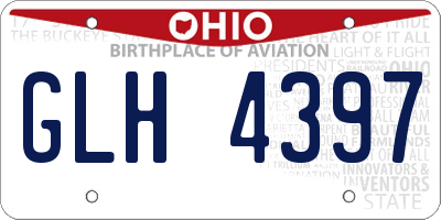 OH license plate GLH4397