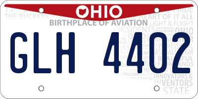 OH license plate GLH4402