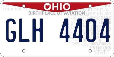 OH license plate GLH4404