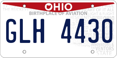 OH license plate GLH4430