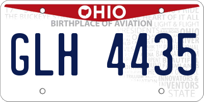 OH license plate GLH4435
