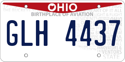 OH license plate GLH4437