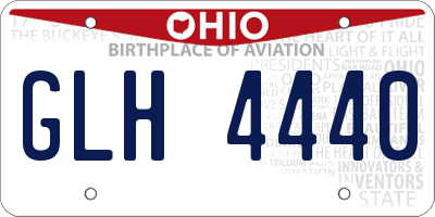OH license plate GLH4440