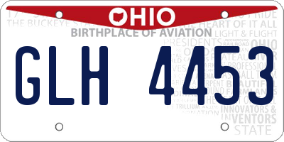 OH license plate GLH4453