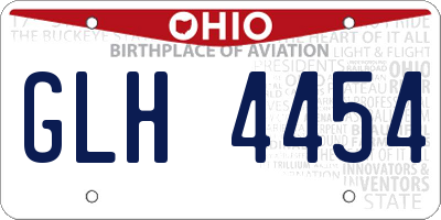 OH license plate GLH4454