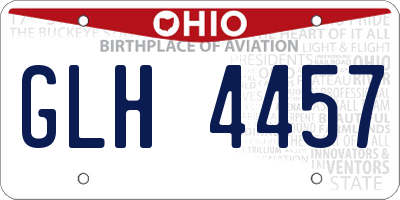 OH license plate GLH4457