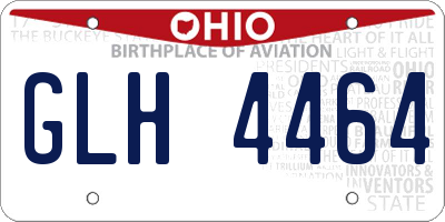 OH license plate GLH4464