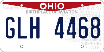 OH license plate GLH4468