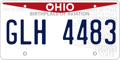 OH license plate GLH4483