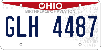 OH license plate GLH4487