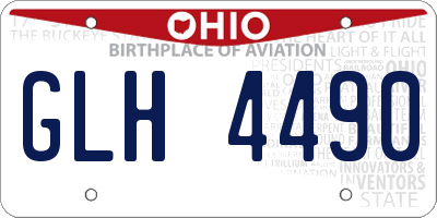 OH license plate GLH4490