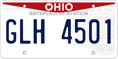 OH license plate GLH4501