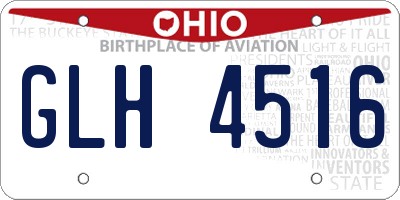 OH license plate GLH4516