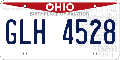 OH license plate GLH4528