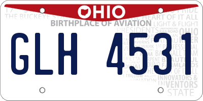 OH license plate GLH4531