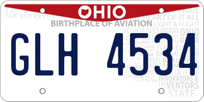 OH license plate GLH4534