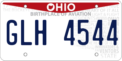 OH license plate GLH4544