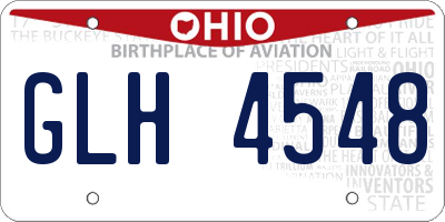 OH license plate GLH4548