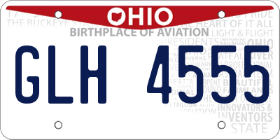 OH license plate GLH4555