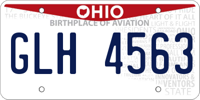 OH license plate GLH4563