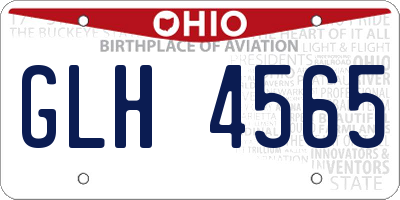 OH license plate GLH4565