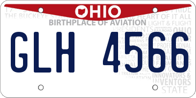 OH license plate GLH4566