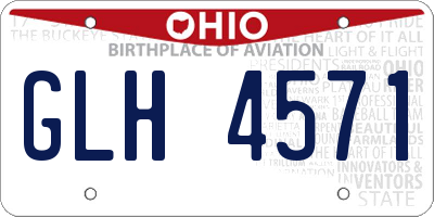 OH license plate GLH4571