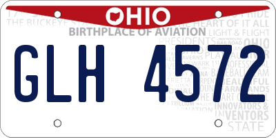 OH license plate GLH4572
