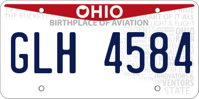 OH license plate GLH4584