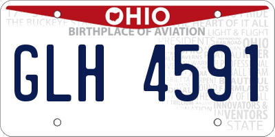 OH license plate GLH4591