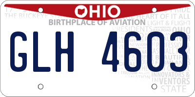 OH license plate GLH4603